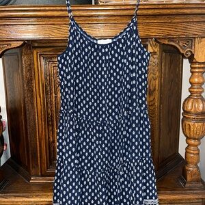 Gianni Bini Navy and White Printed Spaghetti Strap Dress